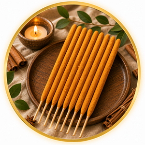 🌟 Incenso Triplo Artesanal de Canela – Prosperidade, Alegria e Atração