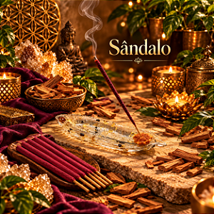 🕉️ Incenso Triplo Artesanal de Sândalo – Meditação, Sabedoria e Elevação Espiritual