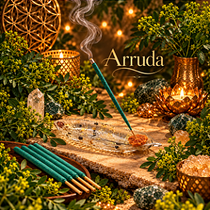 🌿 Incenso Triplo Artesanal de Arruda — limpeza, força espiritual e firmeza energética