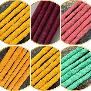 Kit 6 Incensos - Palo Santo, Lavanda, Patchouly, Canela, Mirra e Arruda