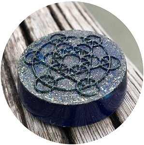 Orgonite pessoal cubo de Metatron - com cristal de quartzo