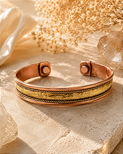 Pulseira Magnética de Cobre Orgonite Sirius - 100% detalhes Dourado