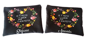 NECESSAIRE PERSONALIZADA DE TECIDO 10 UNID.