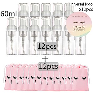 12 FRASCO PUMP 30/60ML + SACOLINHA MIMO CÍLIOS