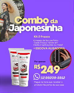 Kit 2 Escova Japonesinha e Escova Alisadora