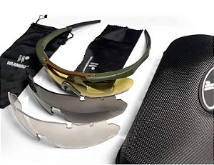 Óculos Tático 03 lentes 2.0 mm - Verde