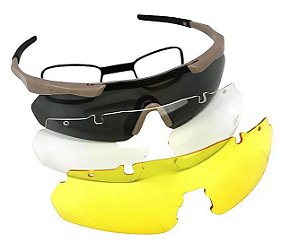 Óculos Tático 03 lentes 2.0 mm - Tan