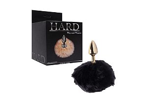 PLUG POMPOM ANAL EM METAL DOURADO HARD