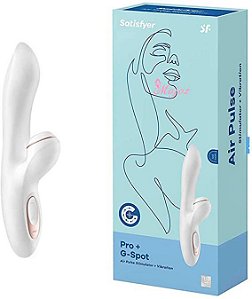 Vibrador Estimulador Recarregável Com 11 Níveis De Sucção E 7 Modos De Vibração 21,5 X 3 Cm Satisfyer Pro G-spot Rabbit