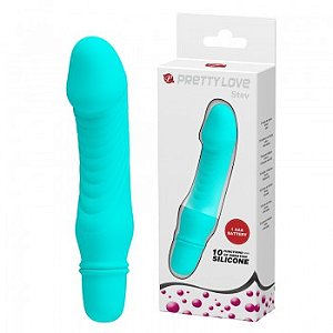 Mini Vibrador com Detalhe em Formato de Glande e 10 Modos de Vibração – PRETTY LOVE STEV