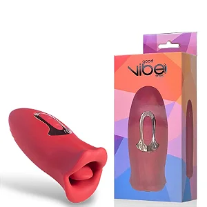 Vibrador Recarregável que Simula Beijo Francês Formato Boca com Língua – GOOD VIBE TOYS – LR-22