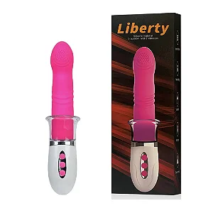 Vibrador Recarregável com Bomba de Sucção Vaginal e Movimentos de Vai e Vem – LIBERTY I – VR-053