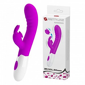 Vibrador Ponto G com Estimulador Clitoriano com Lingua Estimuladora – PRETTY LOVE CERBERUS – BI-014795