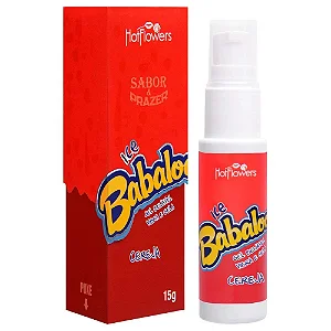 Babaloo Ice Gel Beijável Vibra e Gela 15g CEREJA Hot Flowers