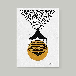 Xilogravura "Ferrazza". Daniel Mustafa.