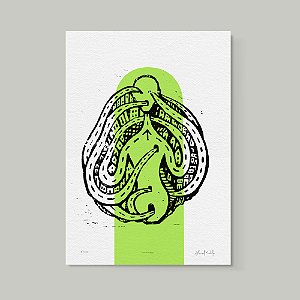 Xilogravura "Widaho". Daniel Mustafa.