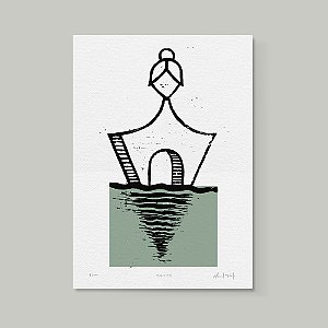 Xilogravura "Florienne". Daniel Mustafa