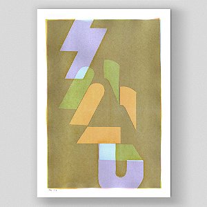 Serigrafia "Living Brown". Daniel Mustafa