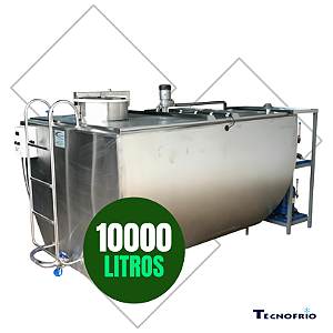 Resfriador de Leite 10.000 Litros Horizontal Aberto Meia-Cana RIMC 10000/2