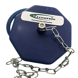 Porca Tampão PVC SMS 2” Azul com Corrente – Para Válvula Borboleta de Resfriador de Leite