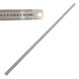 Régua Inox Milimétrica 1000 mm – Para Resfriador de Leite (Furação no Local)
