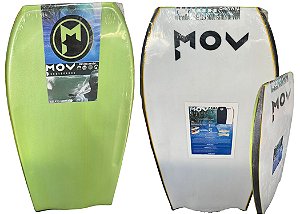 Prancha Bodyboard MOV Tamanho 42''  1 Stringer  BatTail  Verde/Branco Deck 4mm