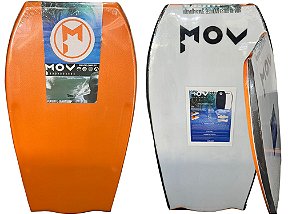 Prancha Bodyboard MOV Tamanho 43''  1 Stringer  BatTail Laranja/Branco Deck 5mm
