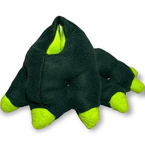 Pantufa Verde  de Garra 3D Monstros Dinossauro