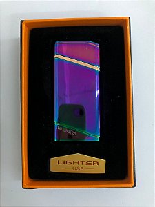 Isqueiro Eletrônico Lighter USB Recarregável - Colorful