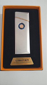 Isqueiro Lighter USB Recarregável - Prata
