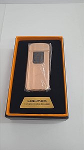 Isqueiro Lighter USB Recarregável com Sensor Touch - Dourado