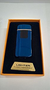 Isqueiro Lighter USB Recarregável com Sensor Touch - Azul