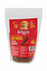 Petiscos Bifinho Bongos Para Cães Sabor Carne (800 Gramas)