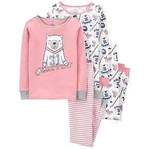 Pijama 4 peças Hockey Carters - 2 anos - Jinga Baby - Importados