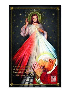 PÔSTER JESUS MISERICORDIOSO E SÃO JOÃO PAULO II