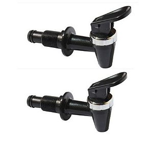 Kit 02 Torneiras Pretas com Tampa Cromada / Espigão de 13,3 mm Masterfrio Original