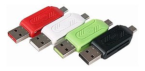 Conversor Microusb 2x1 Leitor Cartão Sd Adaptador Otg