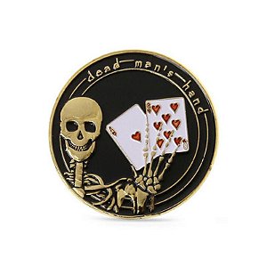 Moeda Poker - Protetor Carta- Protect Card - Ás e 8