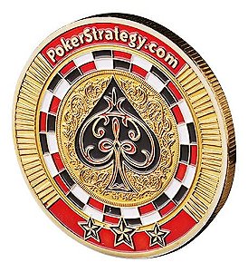 Moeda Poker - Protetor Carta- Protect Card - Nipe Espadas