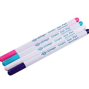 Kit 4 Caneta Marca Tecido Costura Solúvel Apagável em Água
