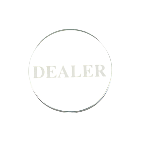 Botão Dealer Acrílico Premium Poker - Transparente 5,8cm