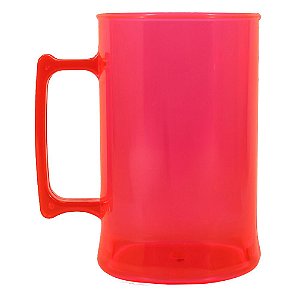 Caneca de Acrílico para Chopp - 500ml - Rosa Pink Neon