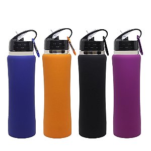 Garrafa Térmica 750 ML com Bico Retrátil e Chaveiro Mosquetão
