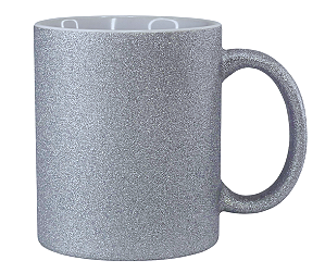 Caneca de Porcelana Texturizada Com Glitter