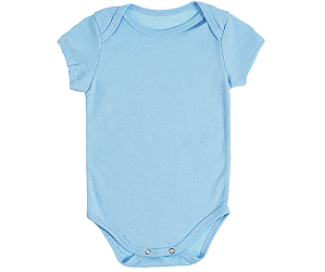 Body Baby Manga Curta de Poliéster Azul bb