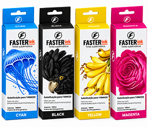 Kit de Tinta Sublimática Faster Ink 140ml Compatível com Epson F170 e F570