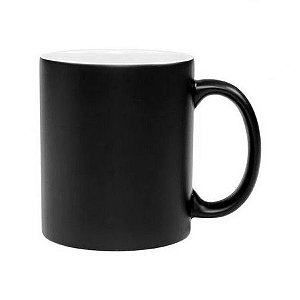 Caneca Mágica Preta Fosca p/ Sublimação