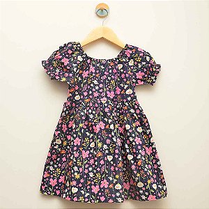Vestido floral ombro-a-ombro