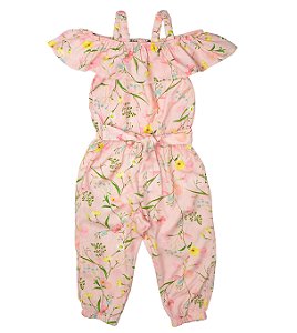 Macacão longo - estampa floral