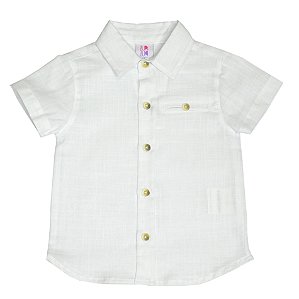 Camisa Manga Curta Bolso Embutido